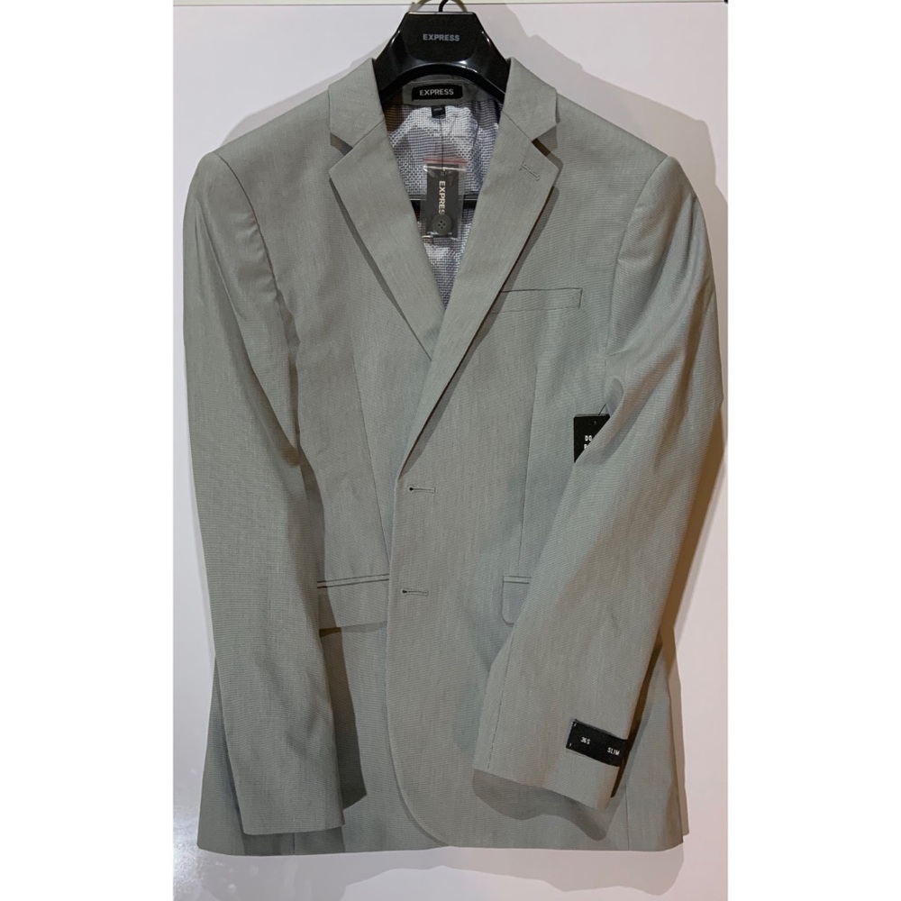 Express Light Grey Suit Jacket